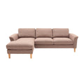Moderne L-vormige bank met houten poten