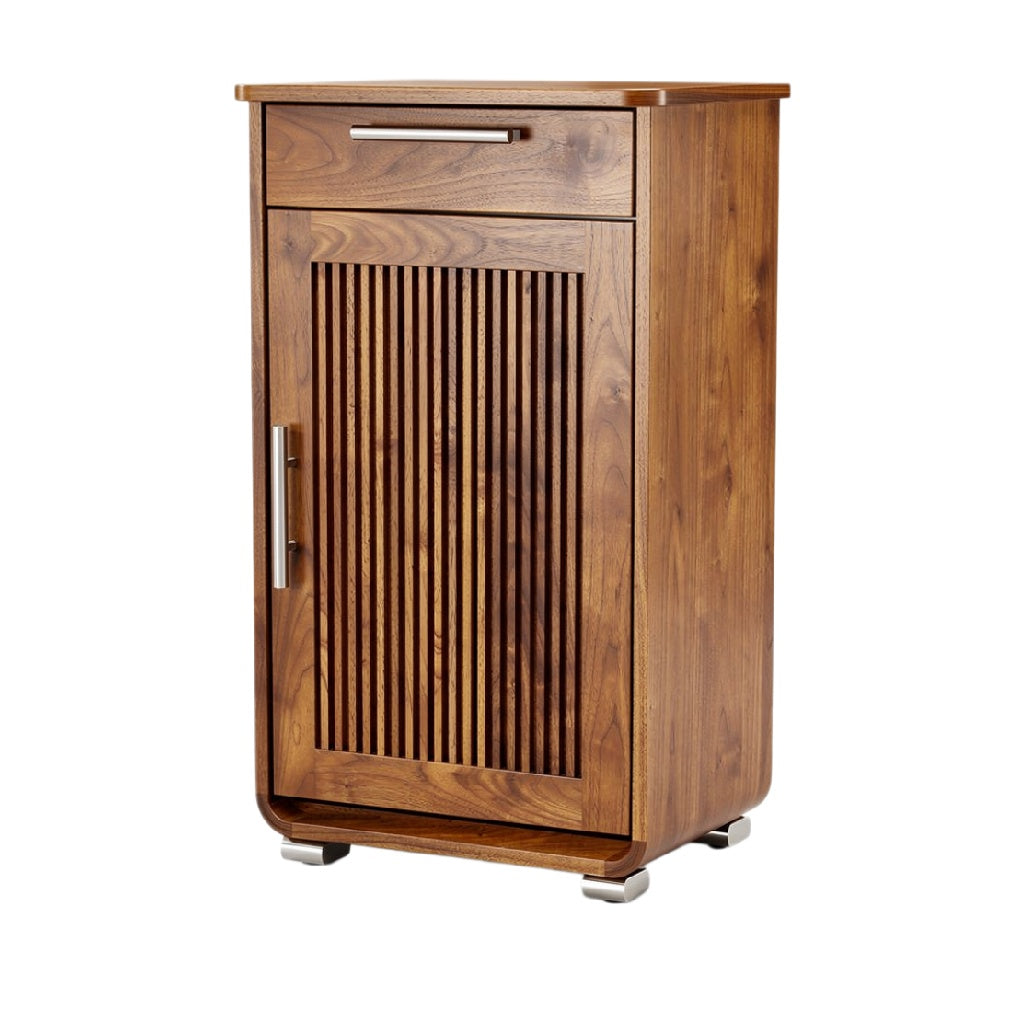 Houten Kast met Louverde Deur en Lade